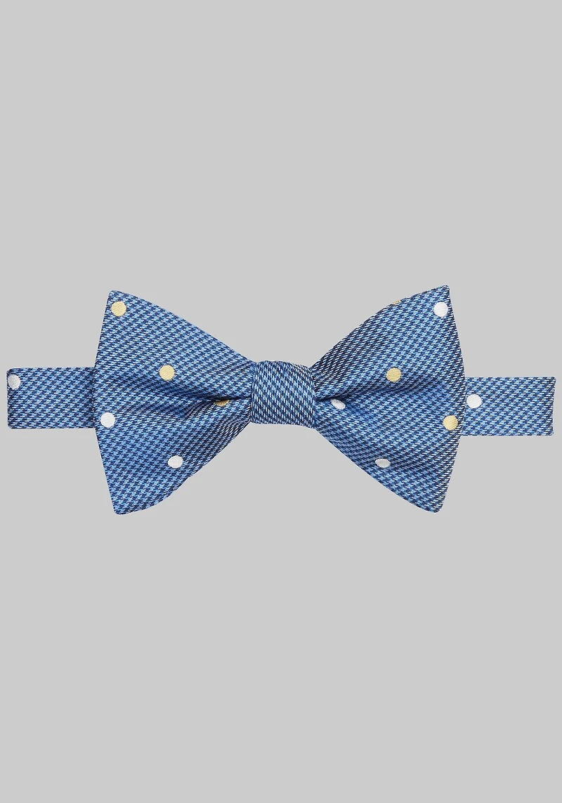 Men's Jos. A. Bank Houndstooth & Dot Pre-Tied Bow Tie at Jos. A. Bank, Blue/Navy,
