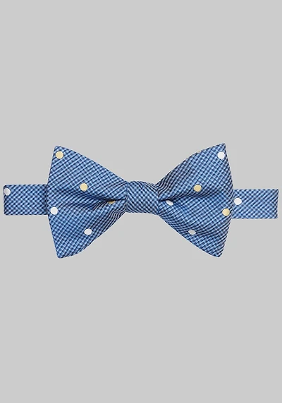 Men's Jos. A. Bank Houndstooth & Dot Pre-Tied Bow Tie at Jos. A. Bank, Blue/Navy,