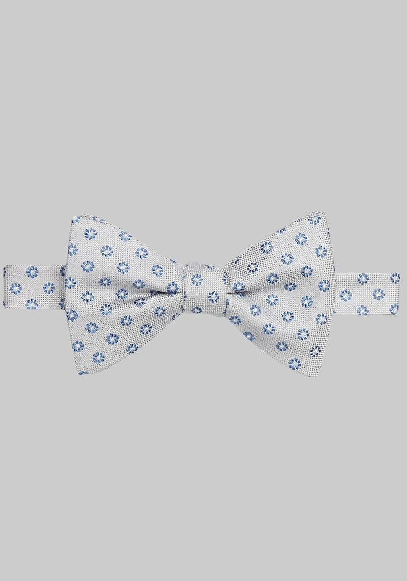 Men's Jos. A. Bank Marguerite Floral Pre-Tied Bow Tie at Jos. A. Bank, Grey/Silver,