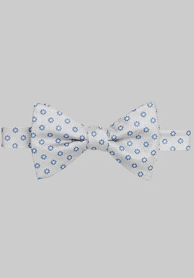 Men's Jos. A. Bank Marguerite Floral Pre-Tied Bow Tie at Jos. A. Bank, Grey/Silver,
