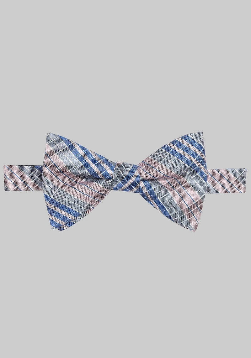 Men's Jos. A. Bank Poppy Plaid Pre-Tied Bow Tie at Jos. A. Bank, Pink,