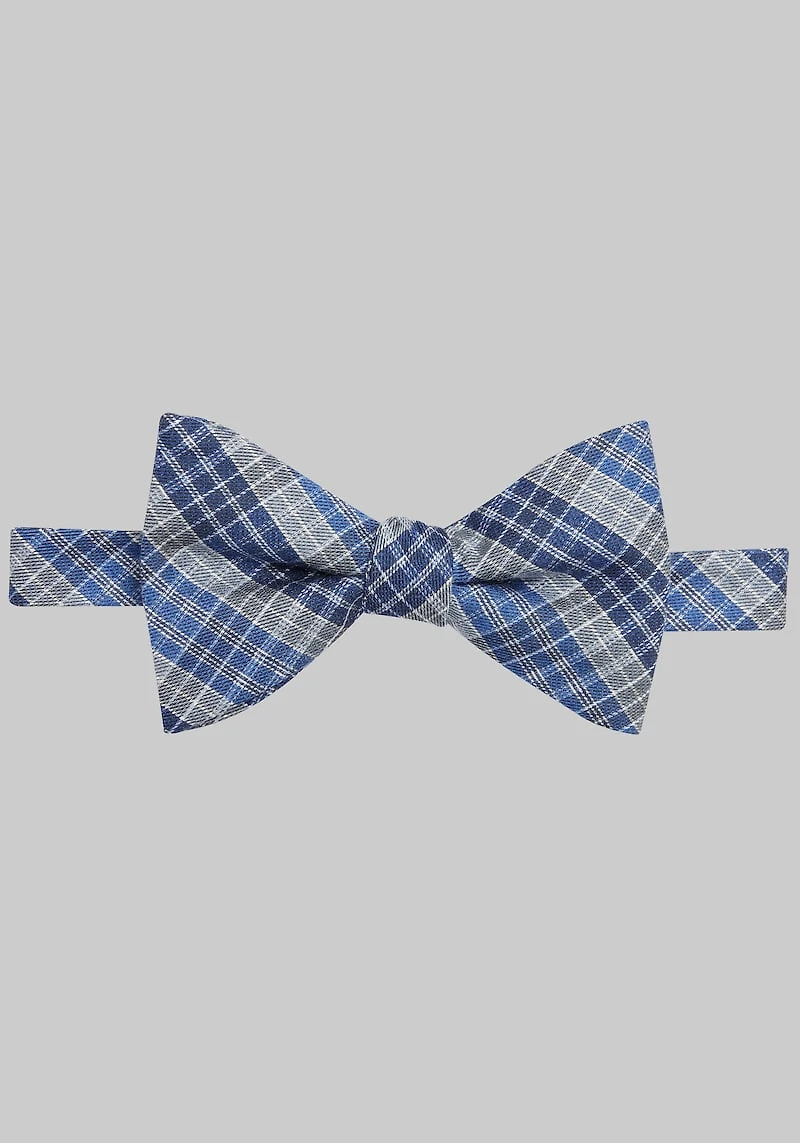 Men's Jos. A. Bank Poppy Plaid Pre-Tied Bow Tie at Jos. A. Bank, Blue,