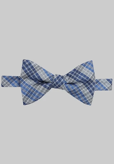 Men's Jos. A. Bank Poppy Plaid Pre-Tied Bow Tie at Jos. A. Bank, Blue,
