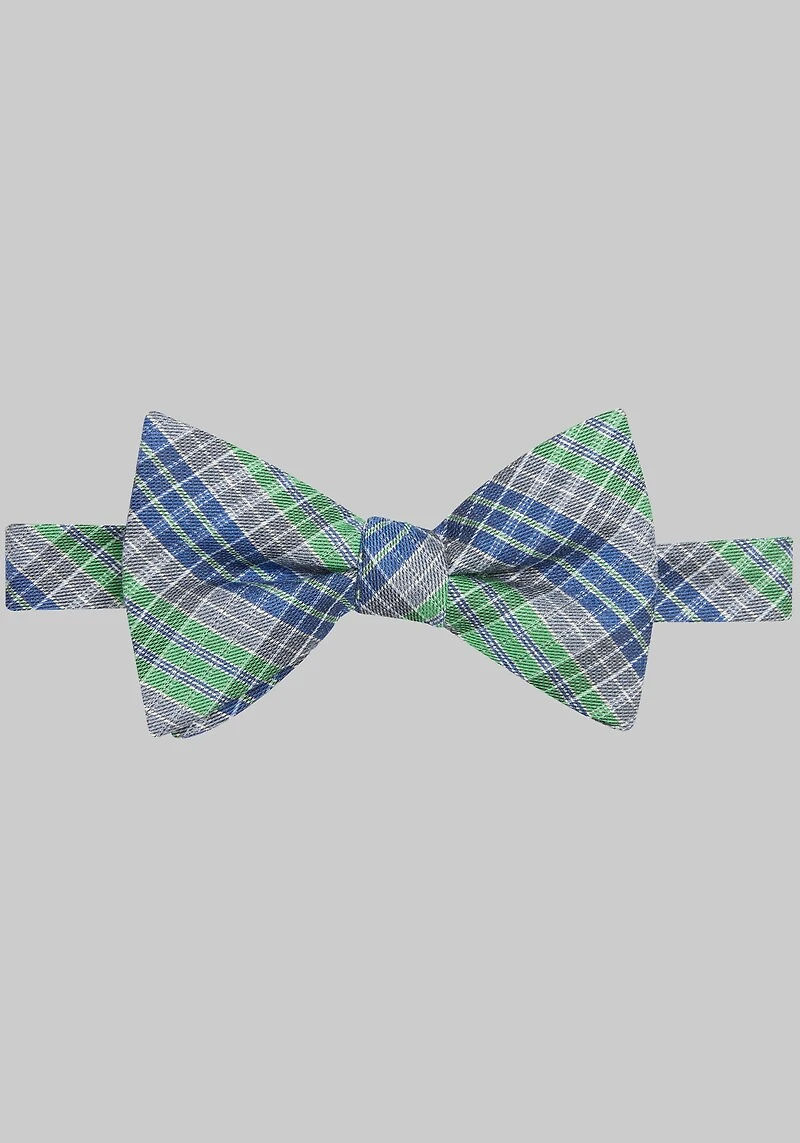 Men's Jos. A. Bank Poppy Plaid Pre-Tied Bow Tie at Jos. A. Bank, Green,