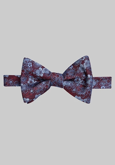 Men's Jos. A. Bank Floral Pre-Tied Bow Tie at Jos. A. Bank, Burgundy,