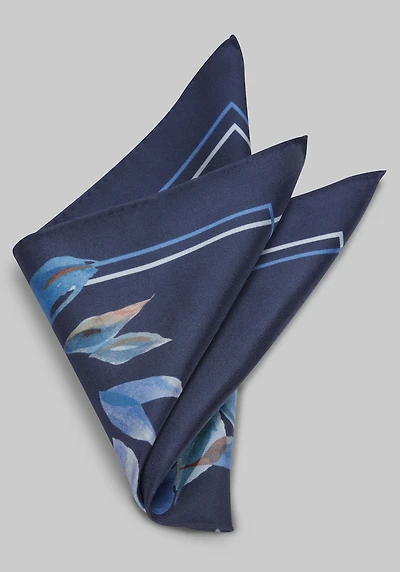 Men's Jos. A. Bank Large Floral Pocket Square at Jos. A. Bank, Navy/Blue,