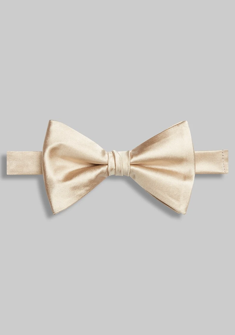Men's Jos. A. Bank Solid Pre-Tied Big Bow Tie at Jos. A. Bank, Champagne/Gold,