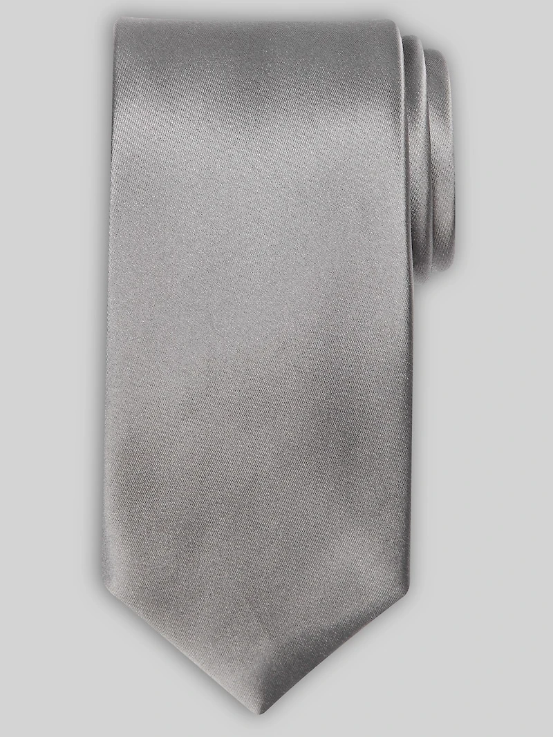 Men's Jos. A. Bank Solid Silk Tie at Jos. A. Bank, Flint Grey,