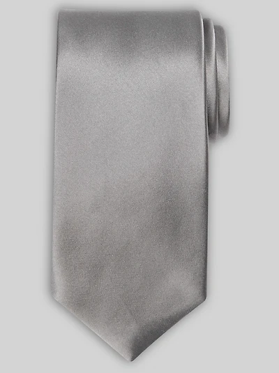 Men's Jos. A. Bank Solid Silk Tie at Jos. A. Bank, Flint Grey,
