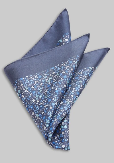 Men's Jos. A. Bank Ditsy Floral Pocket Square at Jos. A. Bank, Blue/Navy,