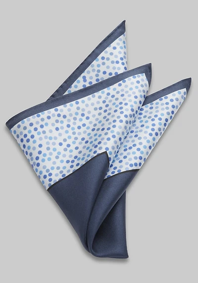 Men's Jos. A. Bank New Dots Pocket Square at Jos. A. Bank, Blue/Navy,