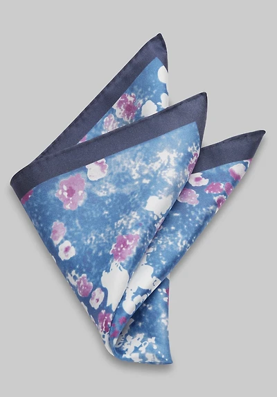 Men's Jos. A. Bank Blurred Floral Pocket Square at Jos. A. Bank, Navy/Blue,