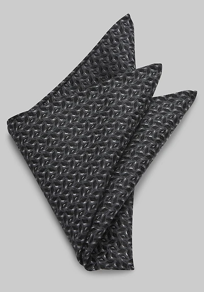 Men's Jos. A. Bank Micro Leaf Pocket Square at Jos. A. Bank, Black,