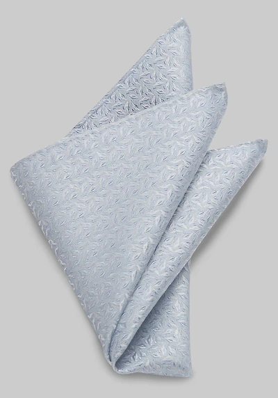Men's Jos. A. Bank Micro Leaf Pocket Square at Jos. A. Bank, Ice Blue,