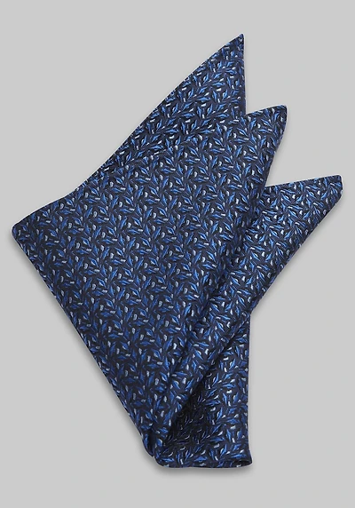 Men's Jos. A. Bank Micro Leaf Pocket Square at Jos. A. Bank, Blue/Royal,