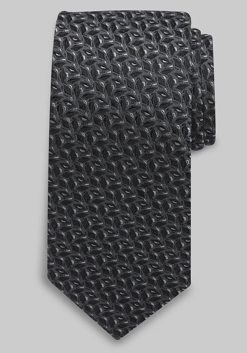 Men's Jos. A. Bank Micro Leaf Boxed Tie at Jos. A. Bank, Black,