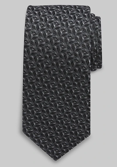 Men's Jos. A. Bank Micro Leaf Boxed Tie at Jos. A. Bank, Black,