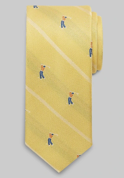 Men's Jos. A. Bank Striped Golfer Tie at Jos. A. Bank, Yellow,