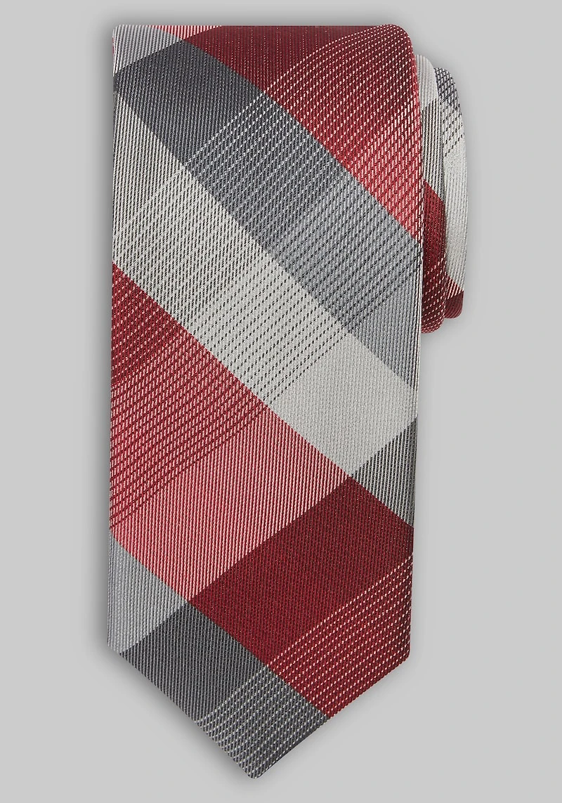 Men's Jos. A. Bank Plaid Tie at Jos. A. Bank, Red,