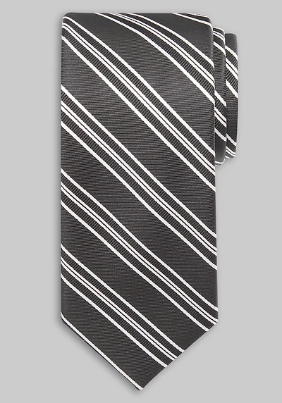 Men's Jos. A. Bank Triple Stripe Tie at Jos. A. Bank, Black/White,