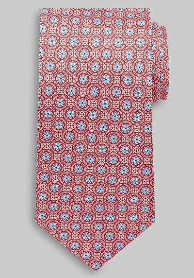 Men's Traveler Collection Modern Medallion Tie at Jos. A. Bank, Red,
