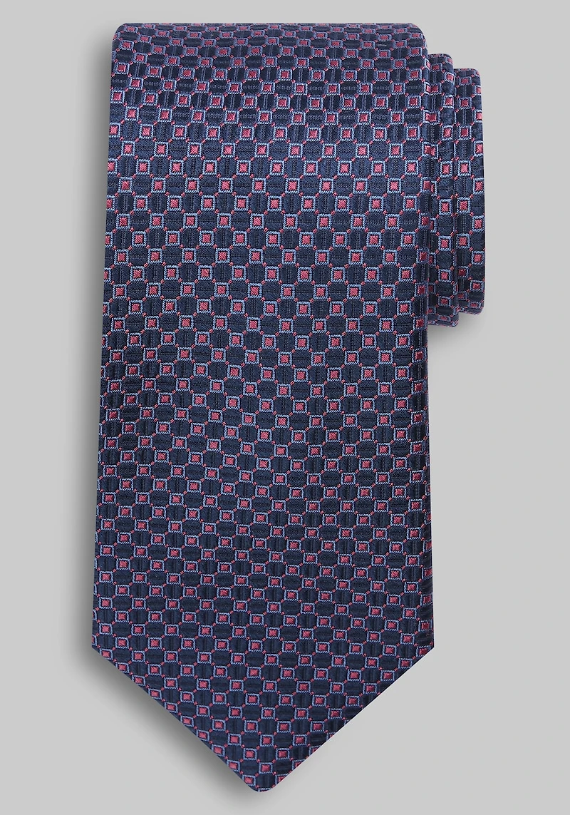 Men's Traveler Geo Squares Tie at Jos. A. Bank, Pink,