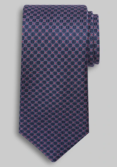 Men's Traveler Geo Squares Tie at Jos. A. Bank, Pink,