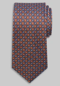 Men's Traveler Collection Connected Geo Tie at Jos. A. Bank, Orange/Rust,