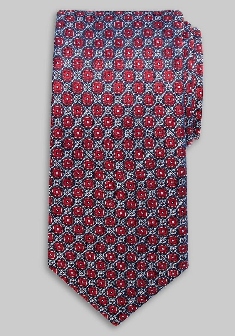 Men's Traveler Collection Connected Geo Tie at Jos. A. Bank, Red,