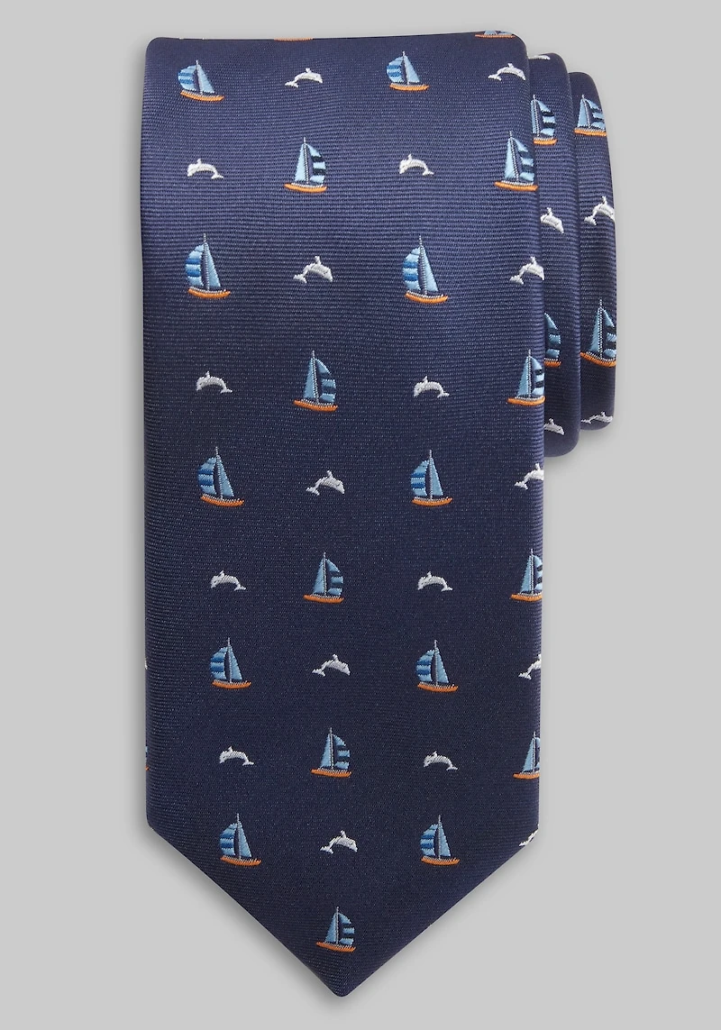 Men's Jos. A. Bank Sailboats & Dolphins Tie at Jos. A. Bank, Blue/Navy,