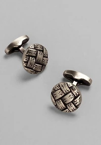 Men's Jos. A. Bank Brushed Metal Basketweave Cufflinks at Jos. A. Bank, Metals/Silver, 