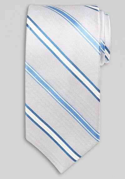 Men's Traveler Collection Chevron Stripe Tie at Jos. A. Bank, Grey/Silver,