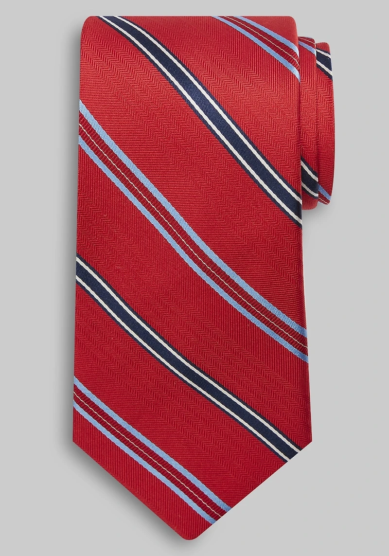 Men's Traveler Collection Chevron Stripe Tie at Jos. A. Bank, Red,
