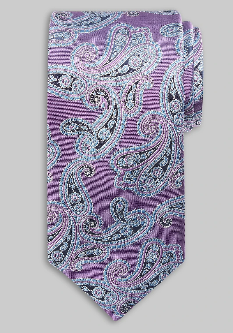 Men's Traveler Collection Classic Paisley Tie at Jos. A. Bank, Purple,