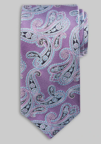 Men's Traveler Collection Classic Paisley Tie at Jos. A. Bank, Purple,