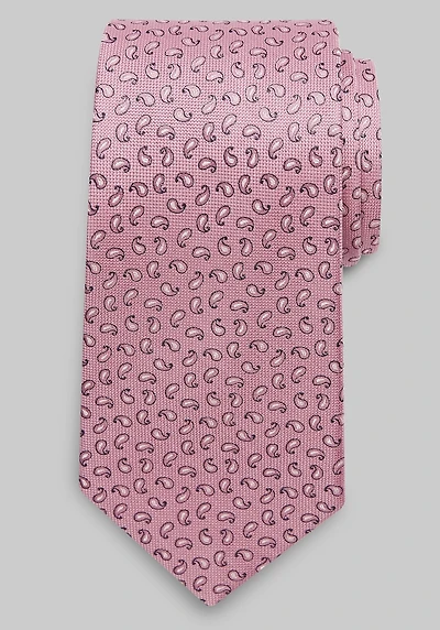 Men's Traveler Collection Mini Paisley Tie at Jos. A. Bank, Pink,