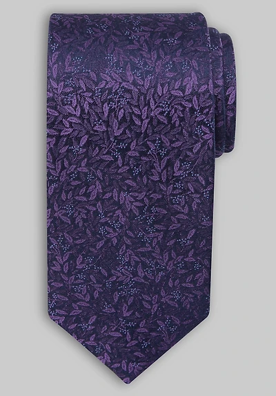 Men's Traveler Collection Foglie Floral Tie at Jos. A. Bank, Purple,