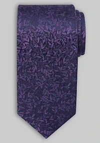 Men's Traveler Collection Foglie Floral Tie at Jos. A. Bank, Purple,