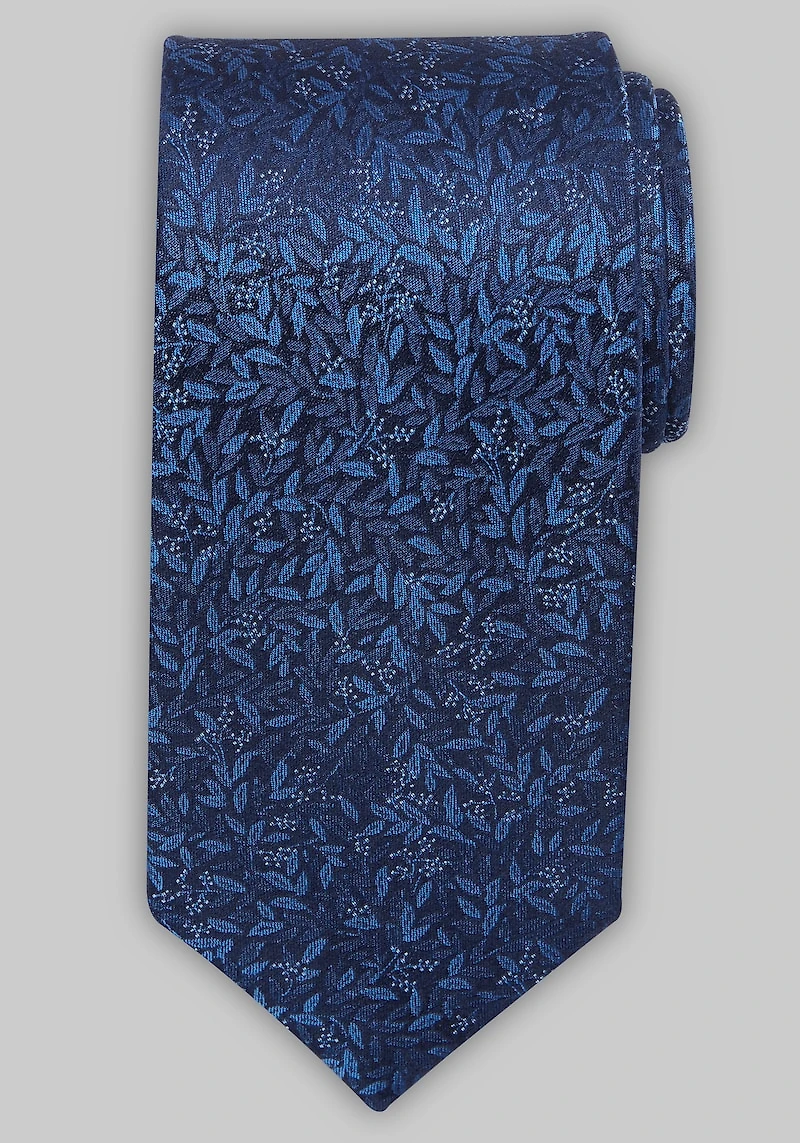 Men's Traveler Collection Foglie Floral Tie at Jos. A. Bank, Blue/Navy,