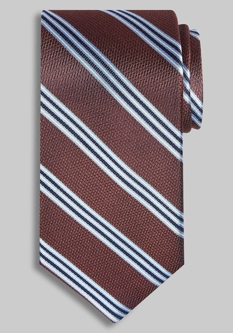 Men's Reserve Collection Triple Stripe Tie at Jos. A. Bank, Brown,