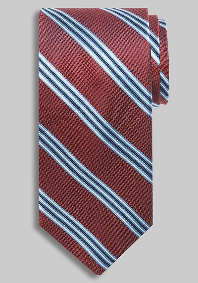 Men's Reserve Collection Triple Stripe Tie at Jos. A. Bank, Burgundy,