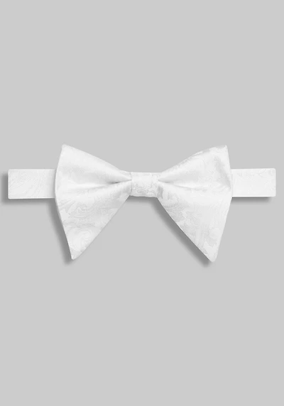 Men's Jos. A. Bank Solid Paisley Teardrop Bow Tie at Jos. A. Bank, Cream/White,