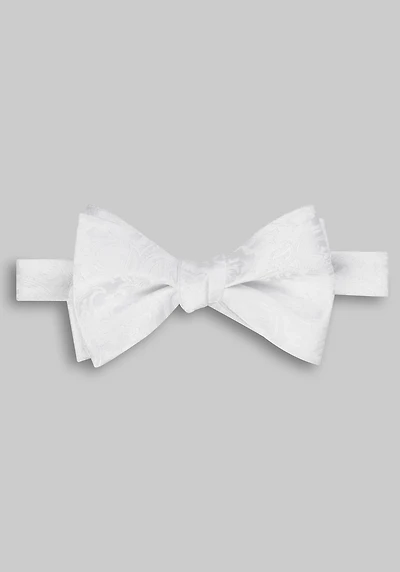 Men's Jos. A. Bank Solid Paisley Pre-Tied Bow Tie at Jos. A. Bank, Cream/White,