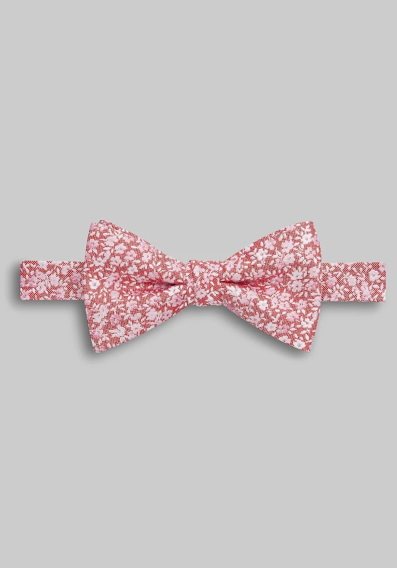 Men's Jos. A. Bank Small Floral Pre-Tied Bow Tie at Jos. A. Bank, Flame Red,