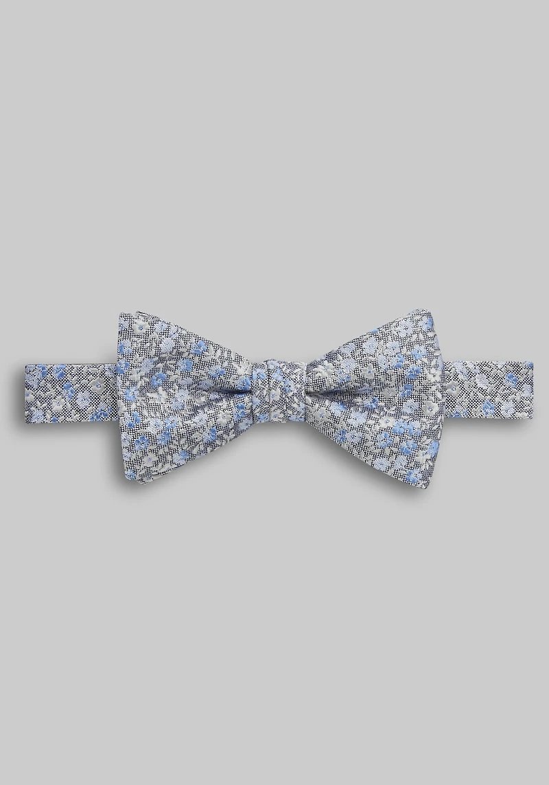 Men's Jos. A. Bank Small Floral Pre-Tied Bow Tie at Jos. A. Bank, Blue/Grey,