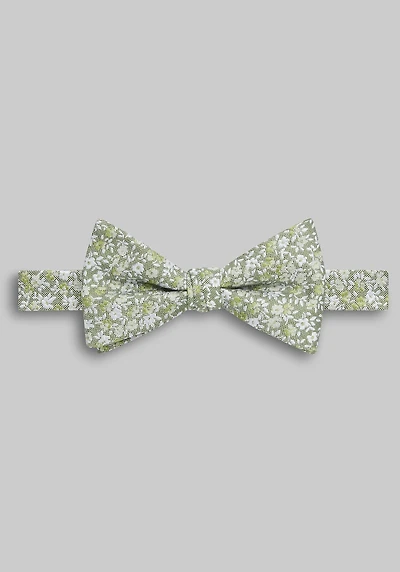 Men's Jos. A. Bank Small Floral Pre-Tied Bow Tie at Jos. A. Bank, Green,
