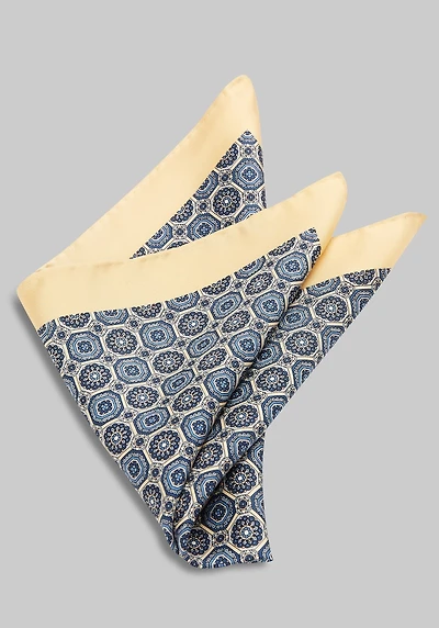 Men's Jos. A. Bank Medallion Pocket Square at Jos. A. Bank, Gold,