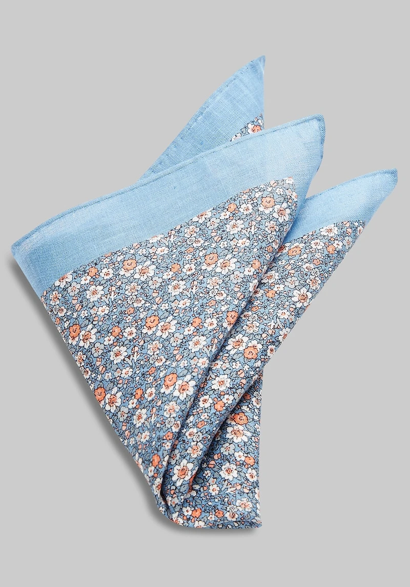 Men's Jos. A. Bank Crowded Floral Pocket Square at Jos. A. Bank, Blue/M.blue,