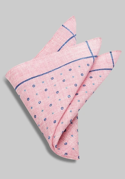Men's Jos. A. Bank Fancy Dots Pocket Square at Jos. A. Bank, Pink/Blue,