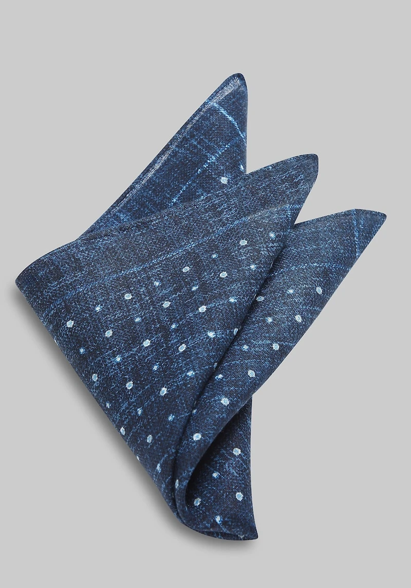 Men's Jos. A. Bank Fancy Dots Pocket Square at Jos. A. Bank, Navy/Blue,